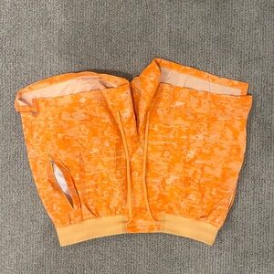 Vibrant Orange Patterned Shorts